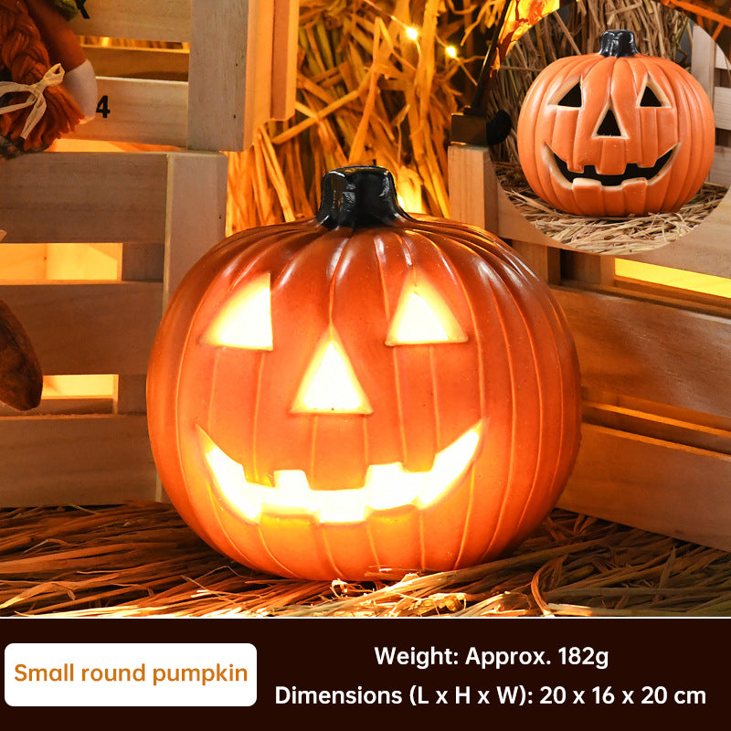 Halloween Pumpkin Lantern Luminous Prop – 1PC Expression Pumpkin Ornament for Outdoor, Mall, Hotel Scene Decoration