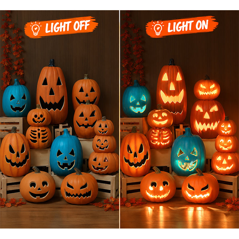 Halloween Pumpkin Lantern Luminous Prop – 1PC Expression Pumpkin Ornament for Outdoor, Mall, Hotel Scene Decoration