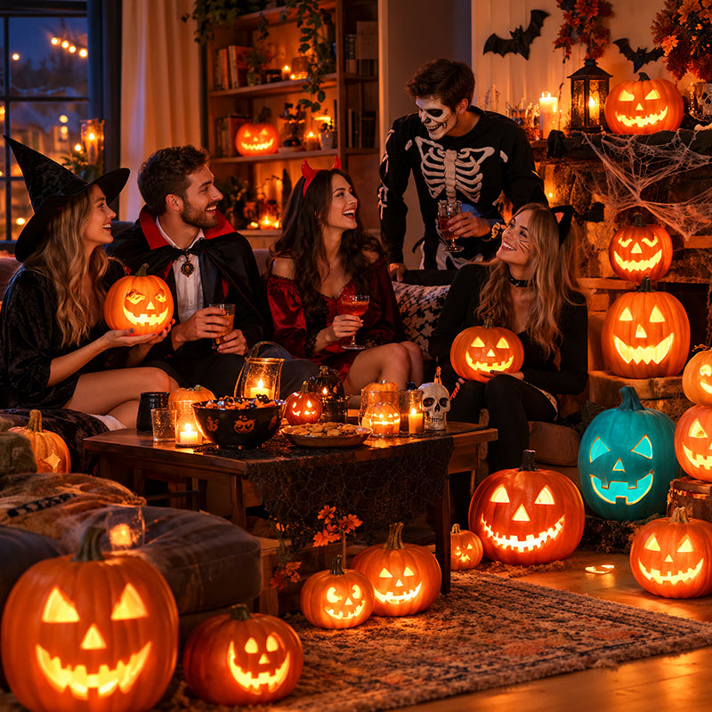 Halloween Pumpkin Lantern Luminous Prop – 1PC Expression Pumpkin Ornament for Outdoor, Mall, Hotel Scene Decoration